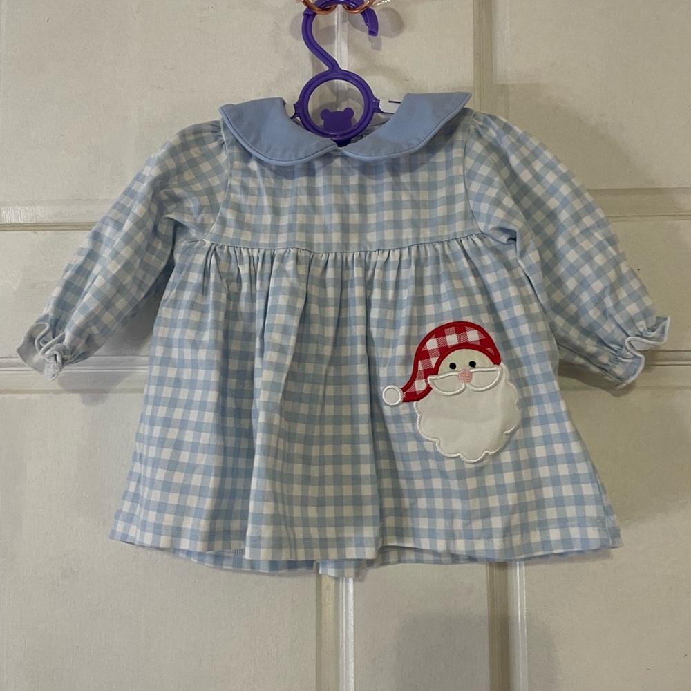 Southern Taters Blue Baby Set with Santa Patch
